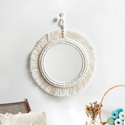Bohemian Round Macrame Wall Mirror by HitMyNeed