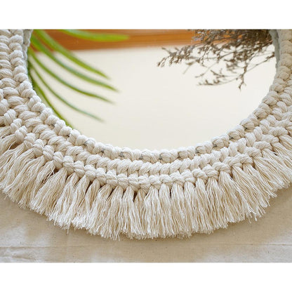 Bohemian Round Macrame Wall Mirror by HitMyNeed