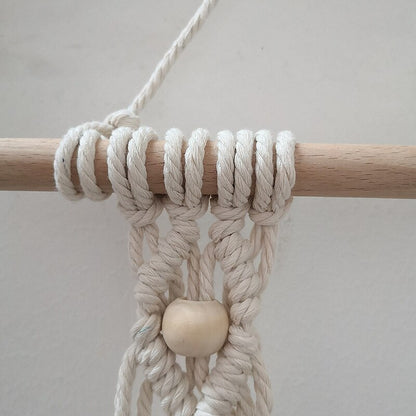 Bohemian Wooden Macrame Hanging Wall Shelf by HitMyNeed