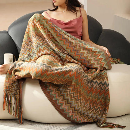 Boho Aztec Throw Blanket & Sofa Cover by HitMyNeed