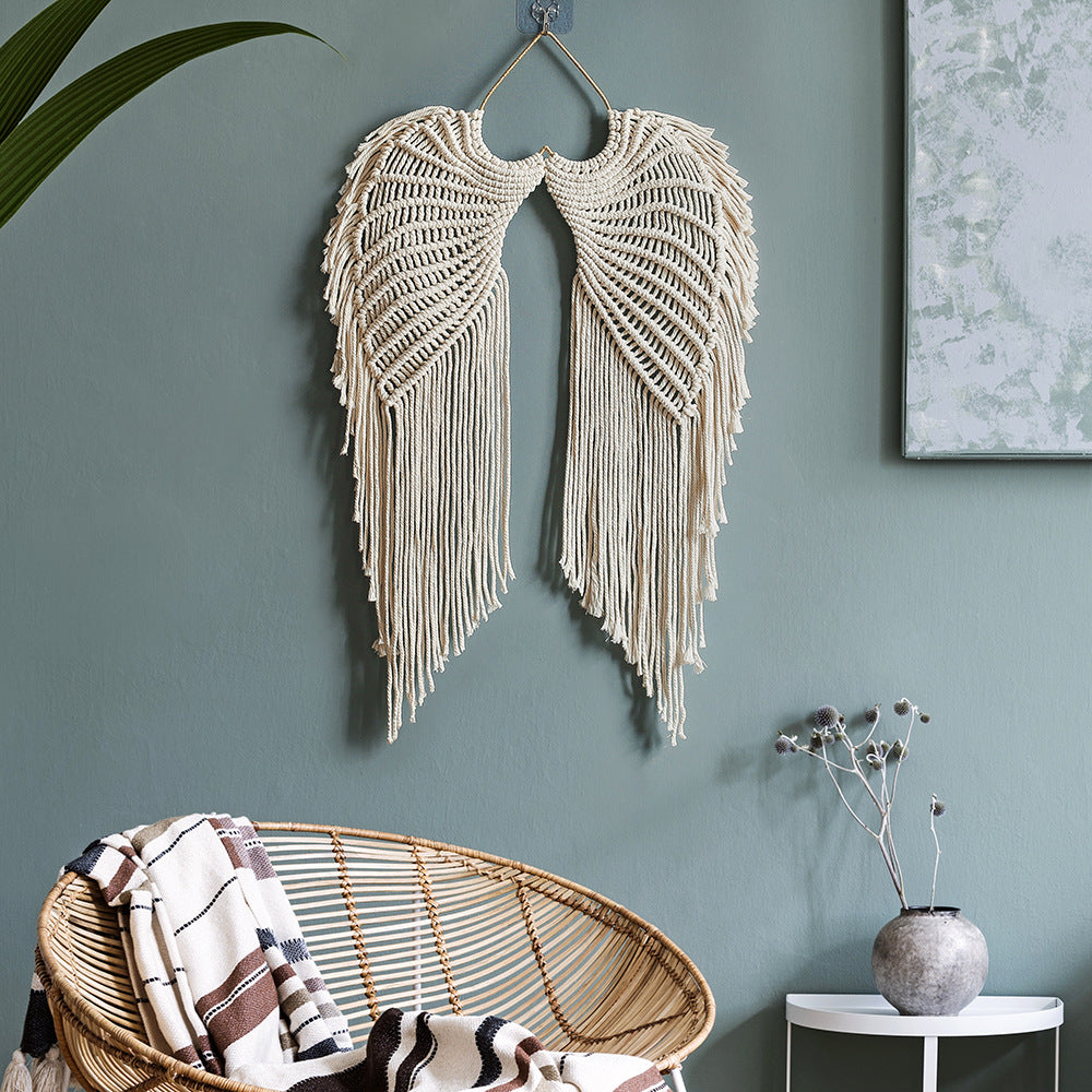 Boho Macrame Wings Wall Hanging Decor by HitMyNeed