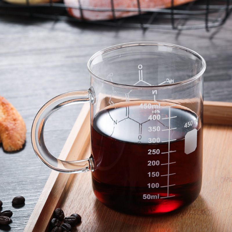 Borosilicate Glass Coffee Beaker Mug 400-500ml by HitMyNeed
