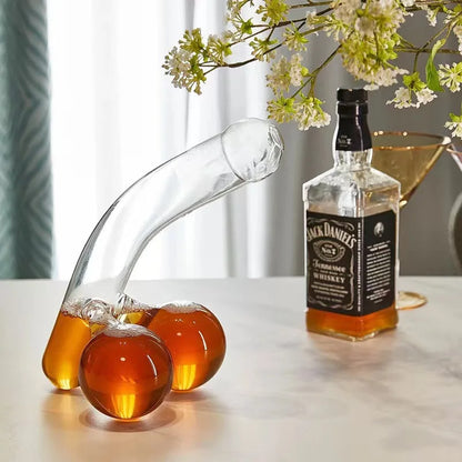 Borosilicate Glass Novelty Drinks Decanter with Lid by HitMyNeed