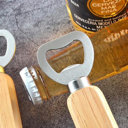 Bottle Cap Opener with Wooden Handle by HitMyNeed