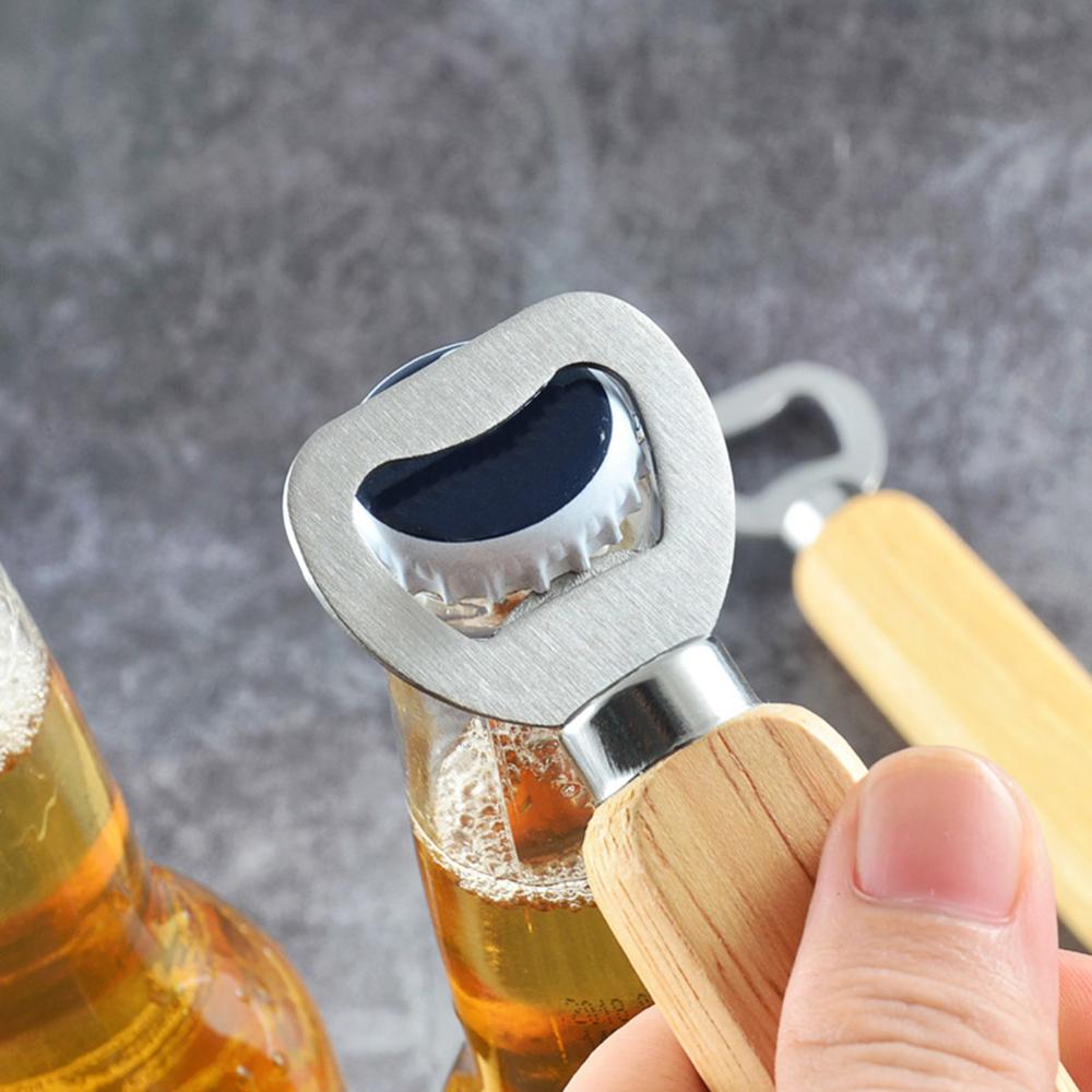 Bottle Cap Opener with Wooden Handle by HitMyNeed