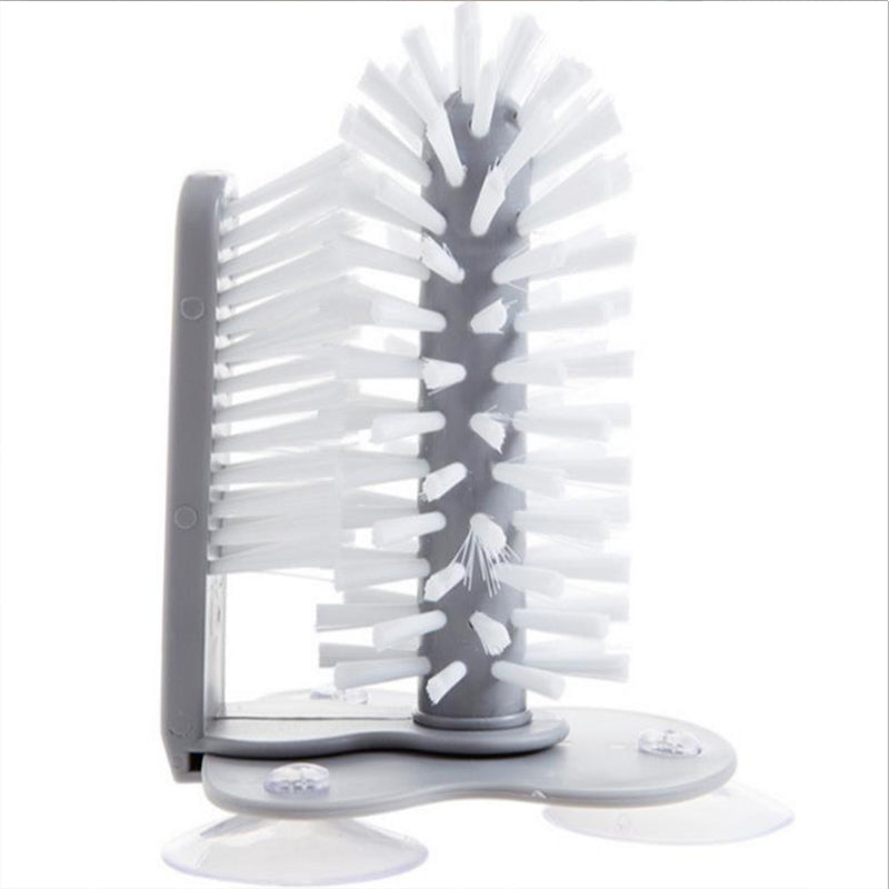 Bottle Cleaning Brush Glass Cleaner with Suction Base by HitMyNeed
