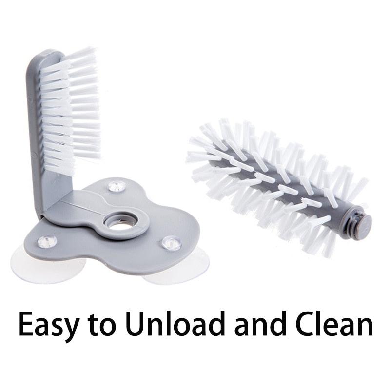 Bottle Cleaning Brush Glass Cleaner with Suction Base by HitMyNeed