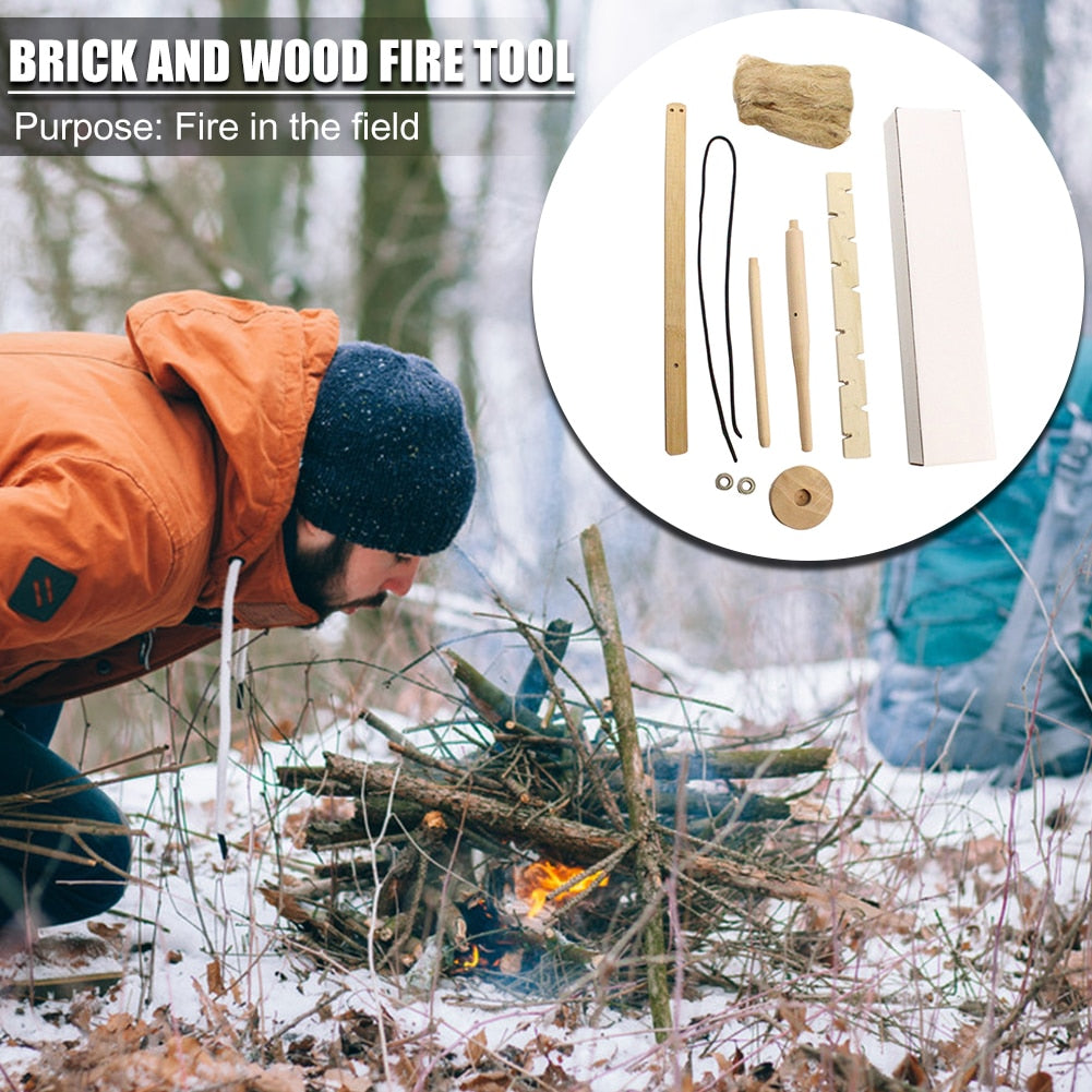 Bow Drill Fire Starter Survival Kit by HitMyNeed