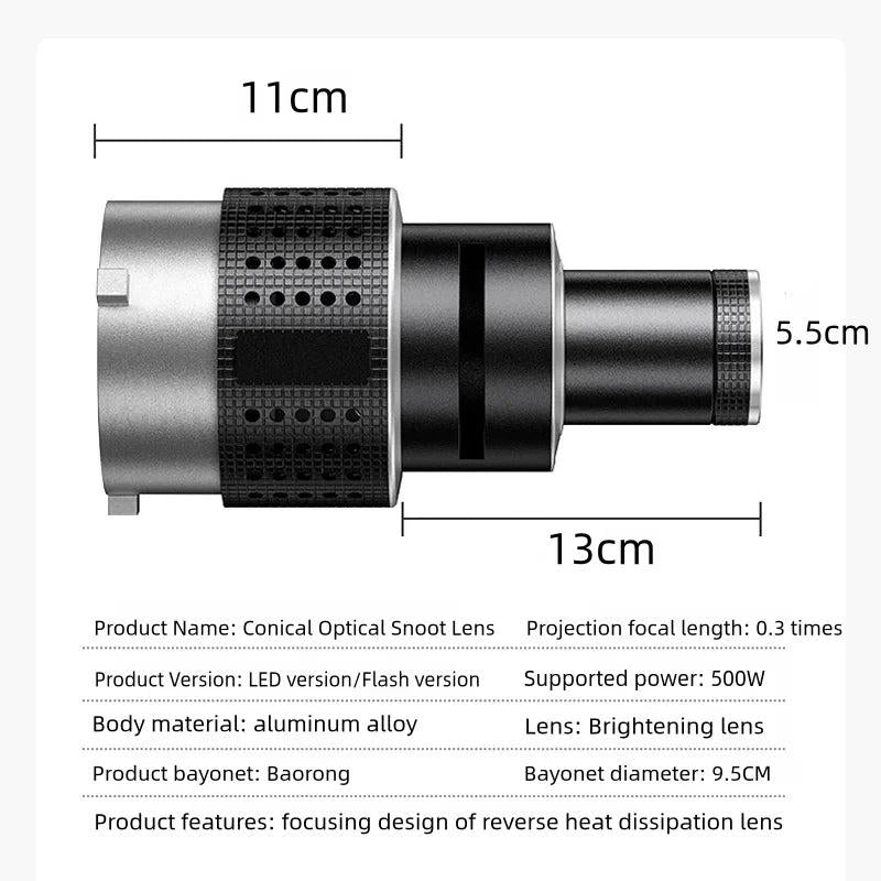 Bowens Mount Optical Snoot Light Kit with 35 Gobos by HitMyNeed