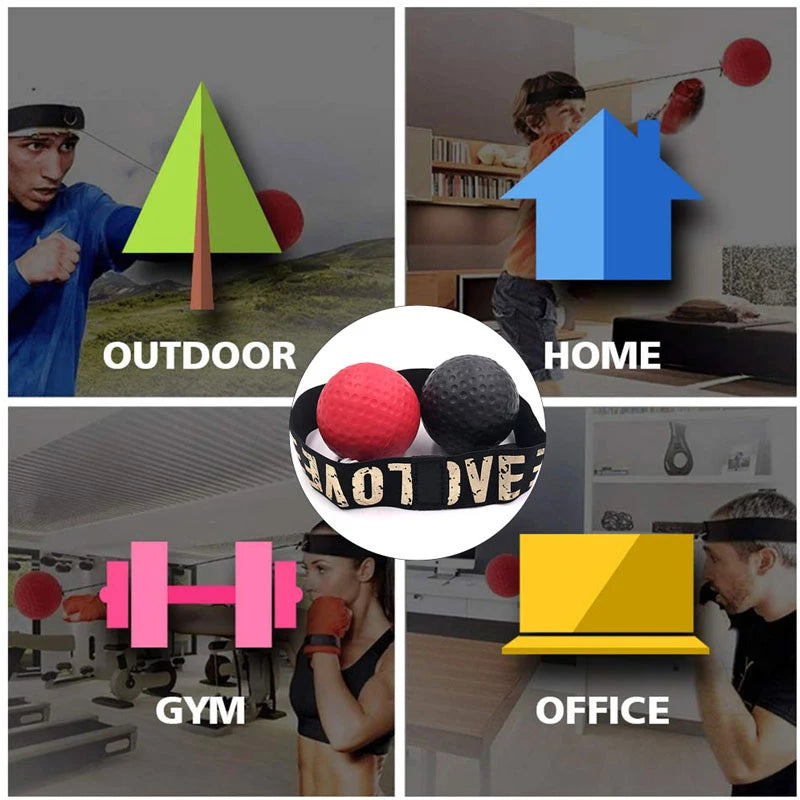 Boxing Reflex Ball Headband Hand-Eye Training Set by HitMyNeed