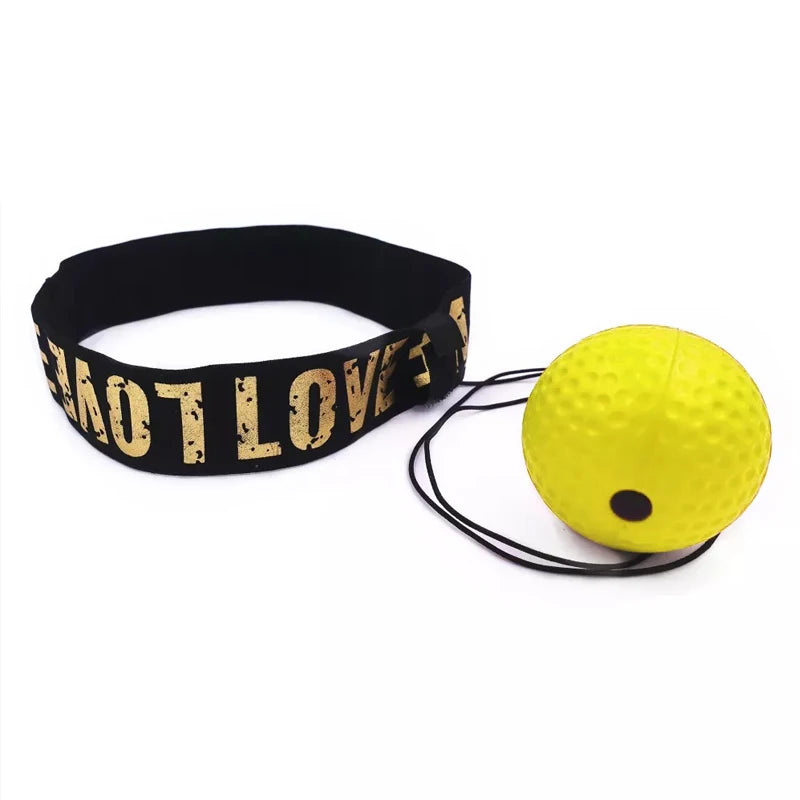 Boxing Reflex Ball Headband Hand-Eye Training Set yellow-set by HitMyNeed