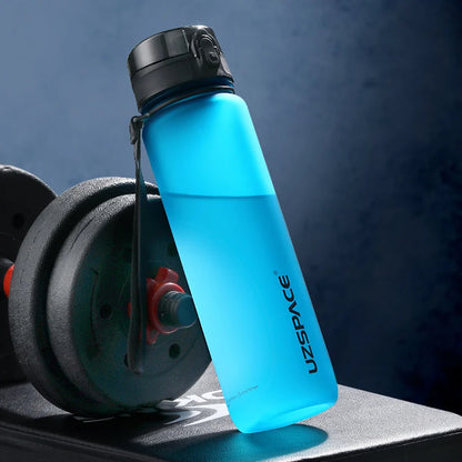 BPA-Free Leak-Proof Plastic Sports Water Bottle aurora-blue 1-0l by HitMyNeed