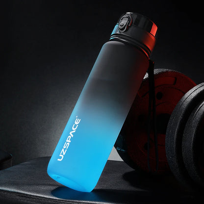 BPA-Free Leak-Proof Plastic Sports Water Bottle black-and-blue 0-65l by HitMyNeed