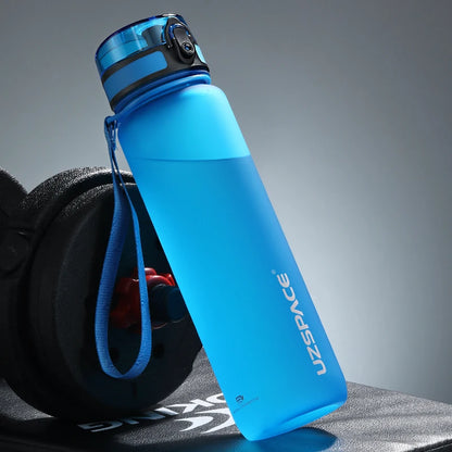 BPA-Free Leak-Proof Plastic Sports Water Bottle blue 1-0l by HitMyNeed