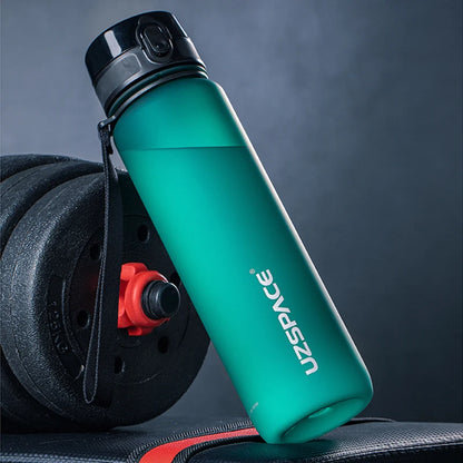 BPA-Free Leak-Proof Plastic Sports Water Bottle jade-green 1-0l by HitMyNeed
