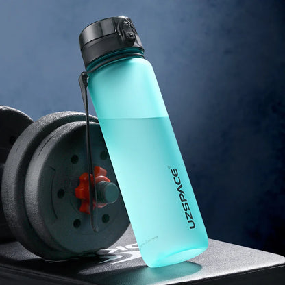 BPA-Free Leak-Proof Plastic Sports Water Bottle spindrift-blue 1-0l by HitMyNeed
