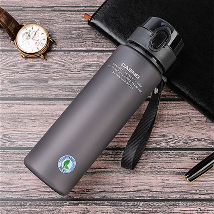 BPA-Free Leak-Proof Sports Water Bottle 400/560ml 560ml grey by HitMyNeed
