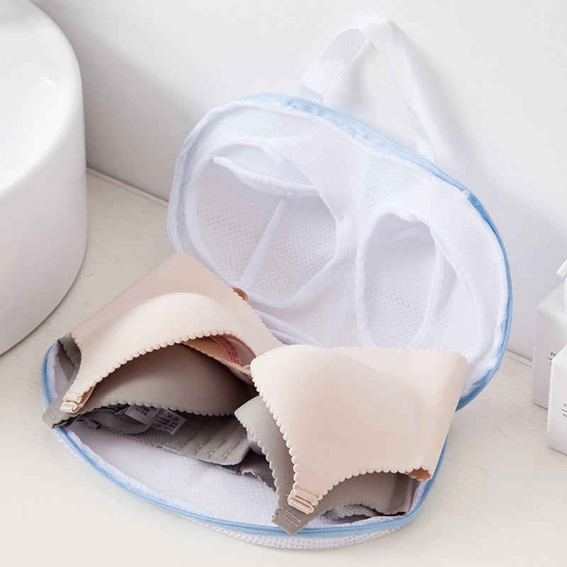 Bra Laundry Mesh Bag with Zipper and Handle by HitMyNeed
