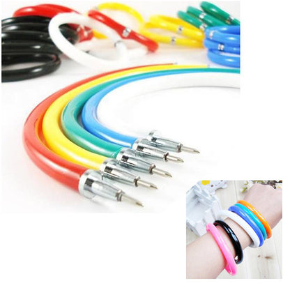 Bracelet Pens Set of 20 - Flexible Wristband Pens by HitMyNeed