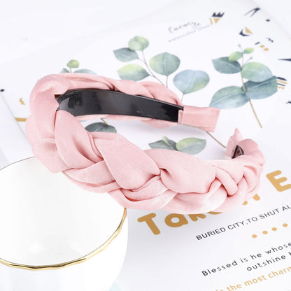 Braided Cloth Headband for Everyday Styling b-satin by HitMyNeed