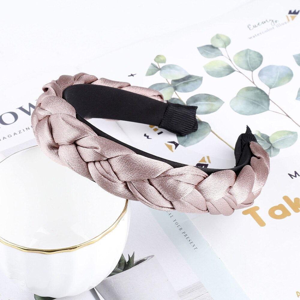 Braided Cloth Headband for Everyday Styling b-satin74 by HitMyNeed