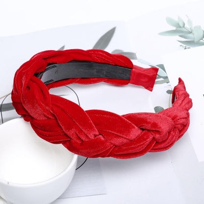 Braided Cloth Headband for Everyday Styling red-velvet-d by HitMyNeed