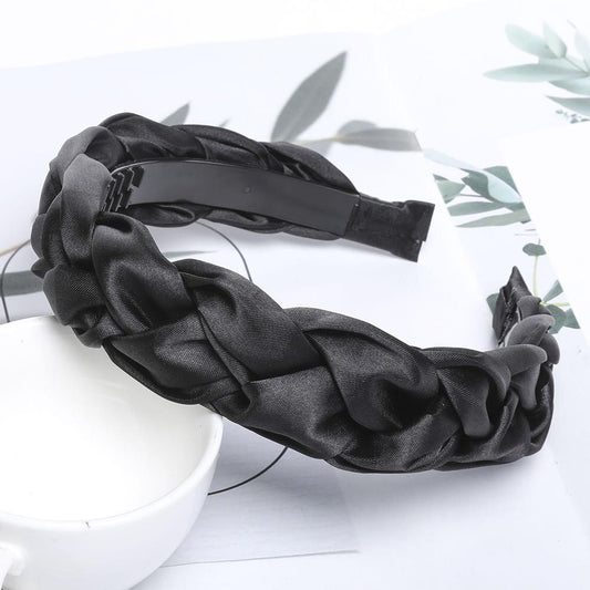 Braided Cloth Headband for Everyday Styling satin-a by HitMyNeed