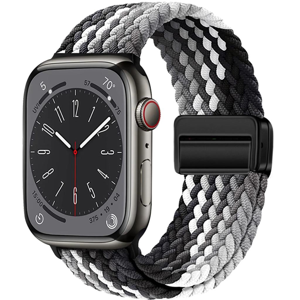 Braided Magnetic Band for Apple Watch 38-49mm black-clever 42-44-45-46-49mm by HitMyNeed