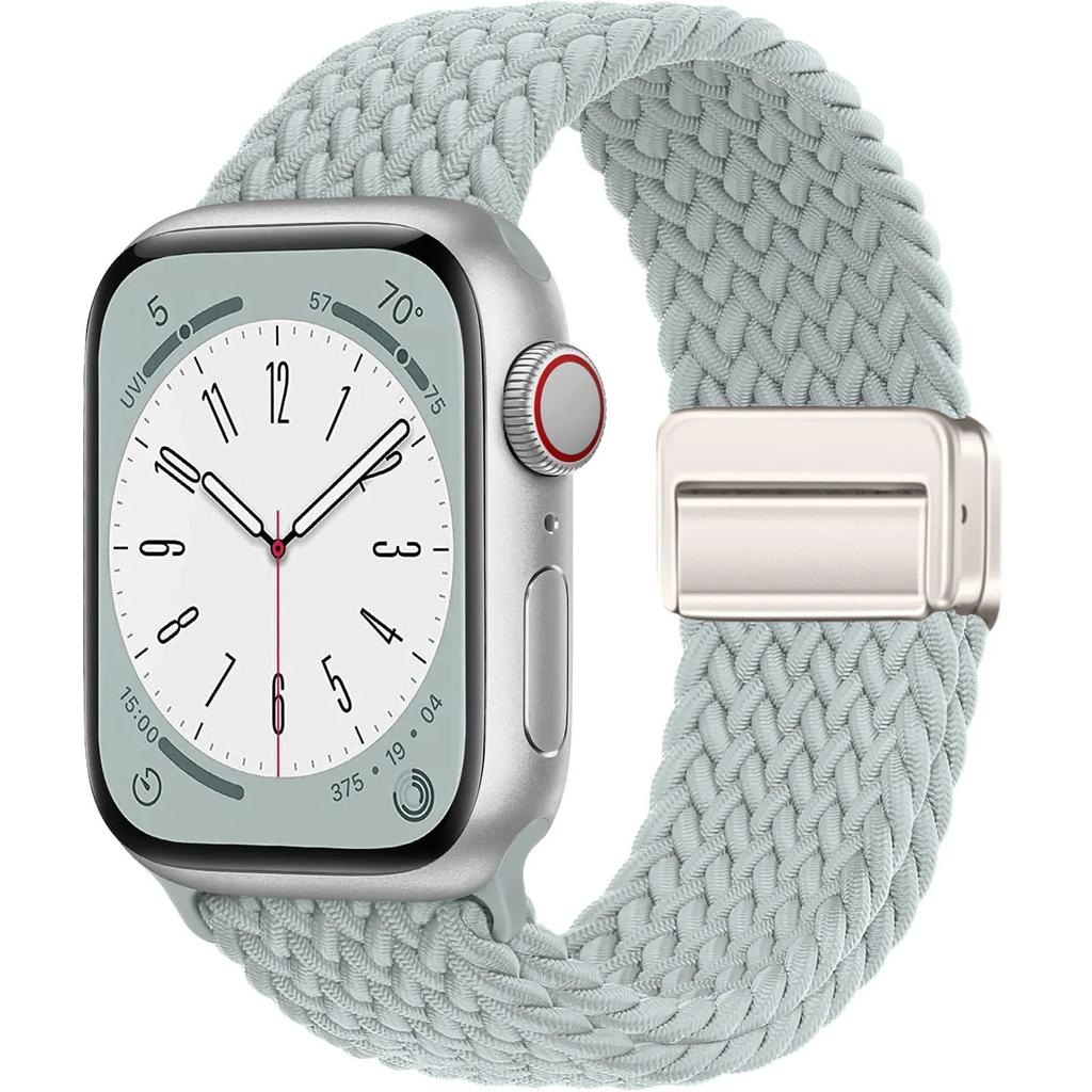 Braided Magnetic Band for Apple Watch 38-49mm light-blue 38-40-41-42mm by HitMyNeed