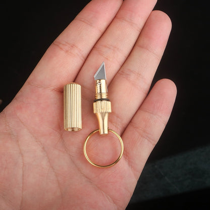 Brass Capsule Mini Knife EDC Tool by HitMyNeed