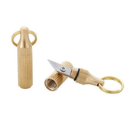 Brass Capsule Mini Knife EDC Tool by HitMyNeed