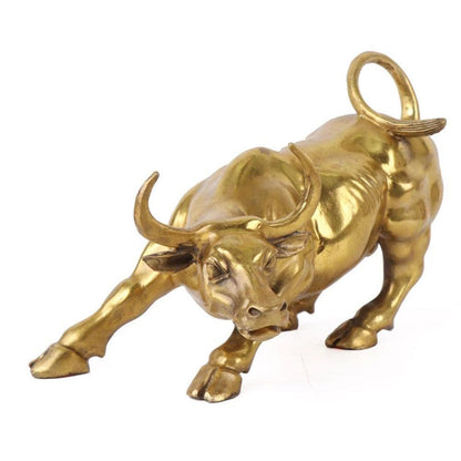 Brass Charging Bull Statue Home Decor by HitMyNeed