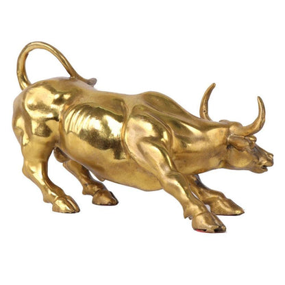 Brass Charging Bull Statue Home Decor by HitMyNeed