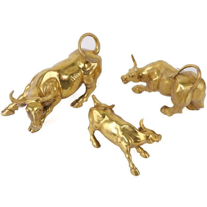 Brass Charging Bull Statue Home Decor by HitMyNeed