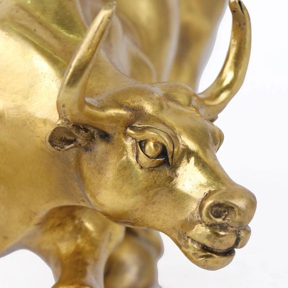 Brass Charging Bull Statue Home Decor by HitMyNeed