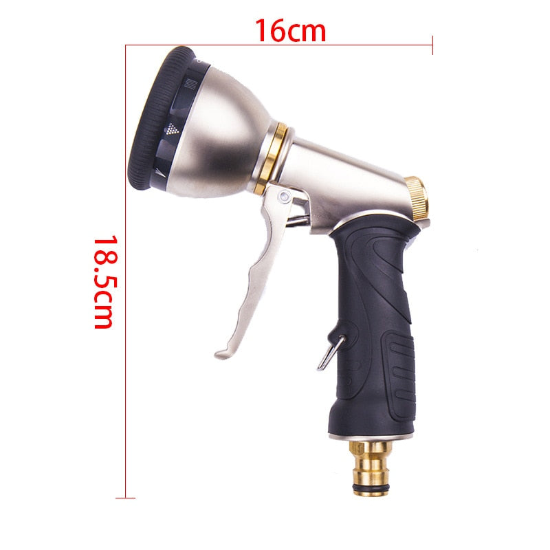 Brass Garden Hose Nozzle with 8 Spray Patterns by HitMyNeed