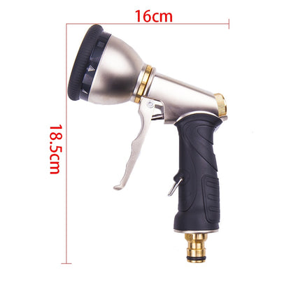Brass Garden Hose Nozzle with 8 Spray Patterns by HitMyNeed