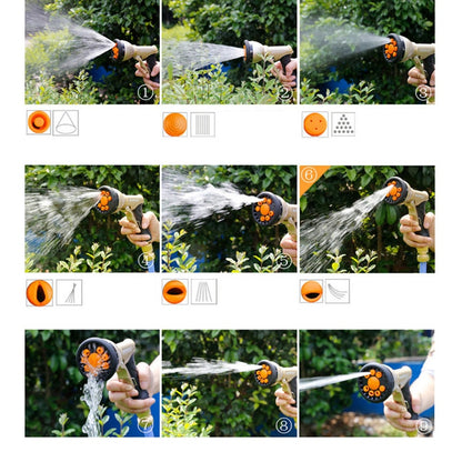 Brass Garden Hose Nozzle with 8 Spray Patterns by HitMyNeed