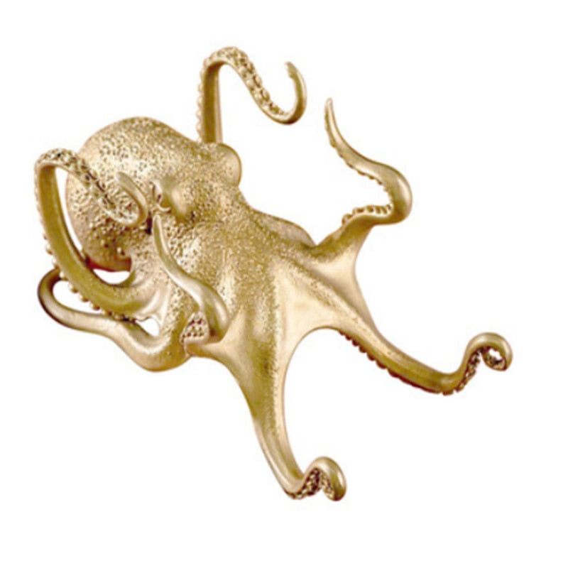Brass Octopus Phone Holder and Desk Organizer by HitMyNeed