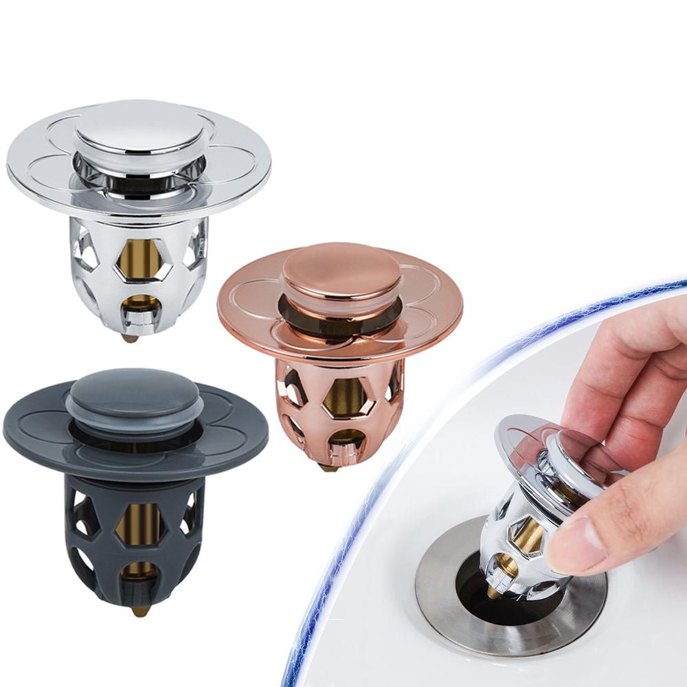Brass Sink Pop Up Drain Stopper with Hair Catcher by HitMyNeed
