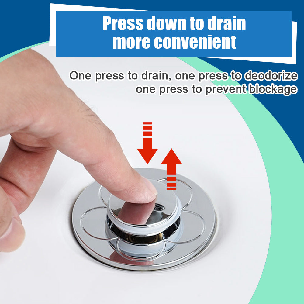 Brass Sink Pop Up Drain Stopper with Hair Catcher by HitMyNeed