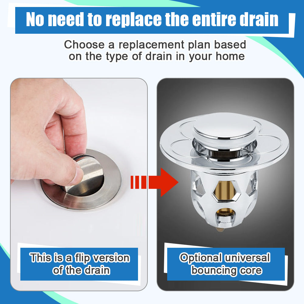 Brass Sink Pop Up Drain Stopper with Hair Catcher by HitMyNeed