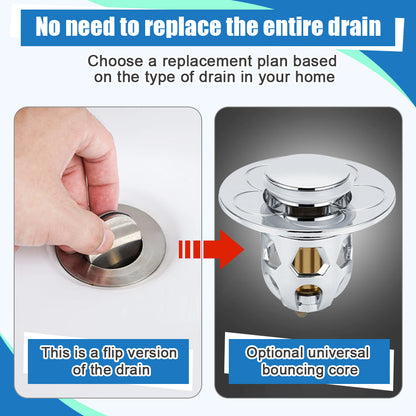 Brass Sink Pop Up Drain Stopper with Hair Catcher by HitMyNeed