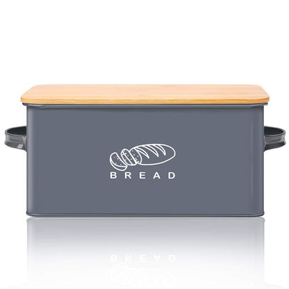 Bread Box with Bamboo Cutting Board Lid by HitMyNeed