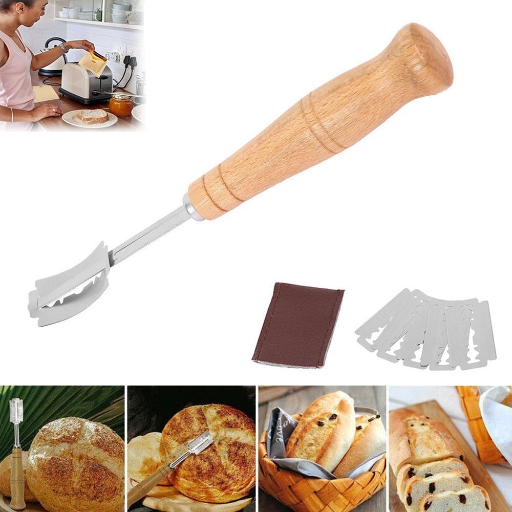 Bread Scoring Tool Cutter Set with 5 Blades by HitMyNeed