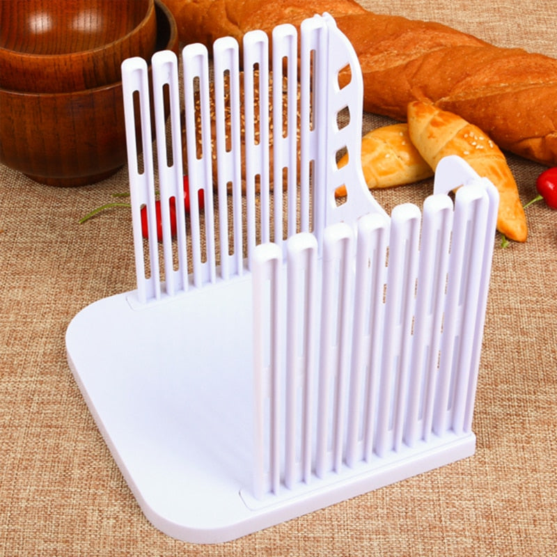 Bread Slicing Guide Tool - Plastic Loaf Cutter by HitMyNeed