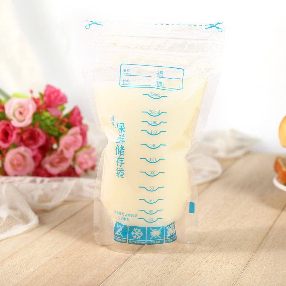 Breast Milk Storage Bags 250ml - 30 Pack BPA-Free by HitMyNeed