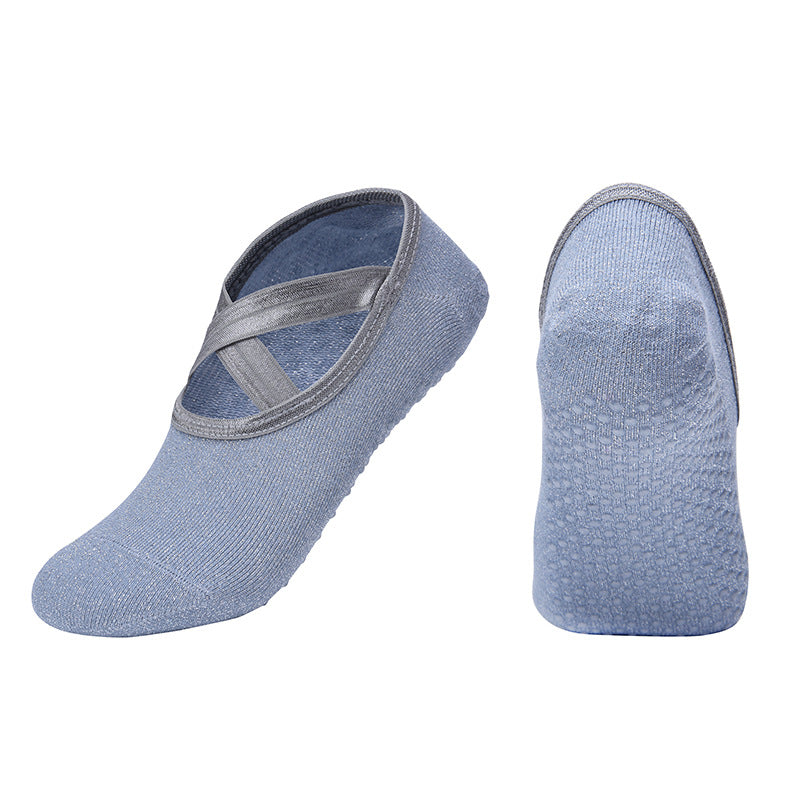 Breathable Anti-Slip Yoga Socks for Stable Grip grey by HitMyNeed