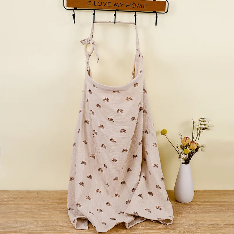 Breathable Cotton Muslin Nursing & Stroller Cover by HitMyNeed
