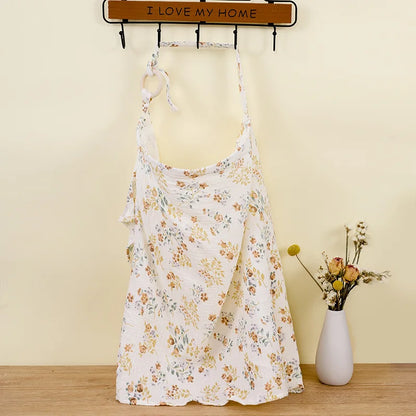 Breathable Cotton Muslin Nursing & Stroller Cover flowers by HitMyNeed